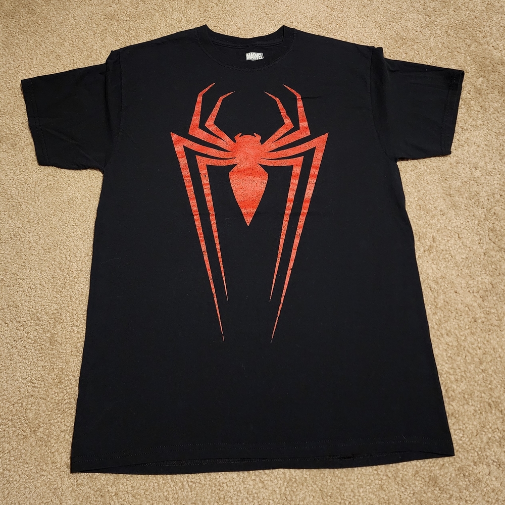 Marvel Black T-Shirt with Red Spider Emblem